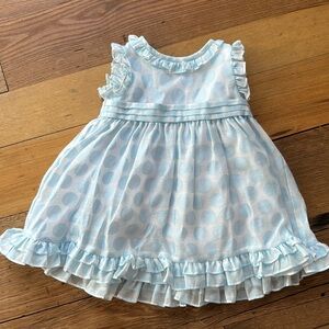 Luli & Me Light Blue Ruffle Dress